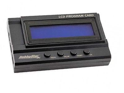 Hobbystar LCD program card for use with the HobbyStar ESC